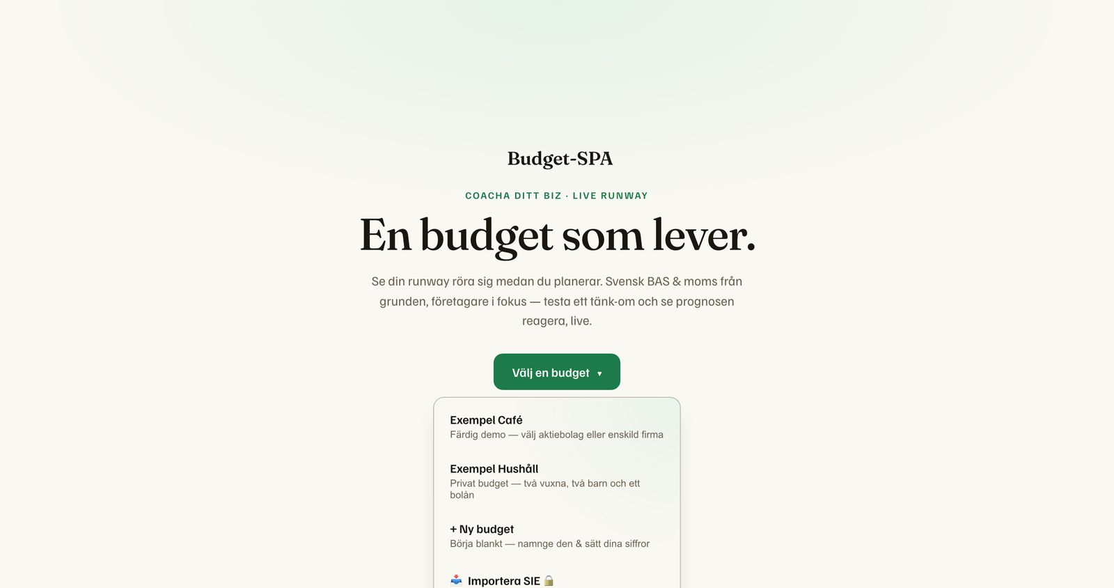 The budget picker